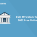 ESIC MTS Mock Test 2022 Free Online