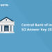 Central Bank of India SO Answer Key 2022