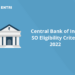 Central Bank of India SO Eligibility Criteria 2022