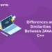 Differences and Similarities Between JAVA vs C++