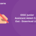 OSSC Junior Assistant Admit Card Out – Download Link
