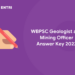 wbpsc geologist and mining officer answer key 2022