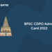 BPSC CDPO Admit Card 2022