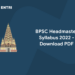 BPSC Headmaster Syllabus