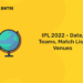 IPL 2022 - Date, Teams, Match List, Venue