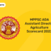 MPPSC ADA Assistant Director Agriculture Scorecard 2022