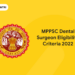 MPPSC Dental Surgeon Eligibility Criteria 2022
