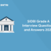 SIDBI Grade A Interview Questions and Answers 2022