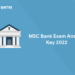 MSC Bank Exam Answer Key 2022