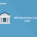 MSC Bank Exam Cutoff 2022