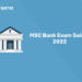 MSC Bank Exam Salary 2022