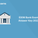 EXIM Bank Exam Answer Key 2022