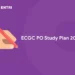 ECGC PO Study Plan 2024