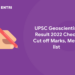 UPSC Geoscientist Result 2022 Check Cut off Marks, Merit list