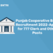 Punjab Cooperative Bank Recruitment 2022-Apply for 777 Clerk and Other Posts