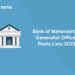 Bank of Maharashtra Generalist Officer Posts Lists 2022