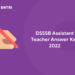 DSSSB Assistant Teacher Answer Key 2022