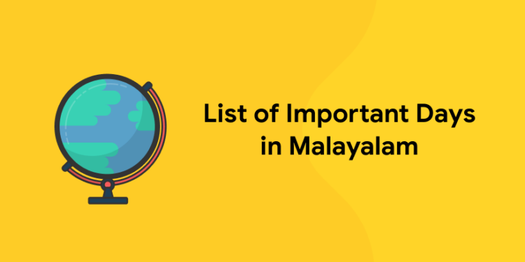List of Important Days in Malayalam