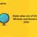 State-wise List of Chief Minister and Governor 2022