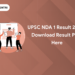 UPSC NDA 1 Result 2024