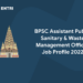 BPSC Assistant Public Sanitary & Waste Management Officer Job Profile 2022