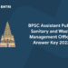 BPSC Assistant Public Sanitary and Waste Management Officer Answer Key 2022