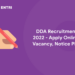 DDA Recruitment 2022 - Apply Online, Vacancy, Notice PDF