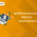 DSSSB JE Admit Card 2024