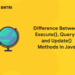 Difference Between Execute(), Query() and Update() Methods In Java