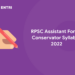 RPSC Assistant Forest Conservator Syllabus 2022