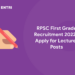 RPSC First Grade Recruitment 2022 – Apply for Lecturer Posts