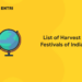List of Harvest Festivals of India