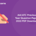 AAI ATC Previous Year Question Papers 2022 PDF Download