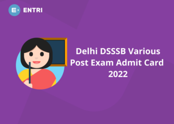 Delhi DSSSB Various Post Exam Admit Card 2022