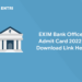 EXIM Bank Officer Admit Card 2022 - Download Link Here