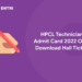 HPCL Technician Admit Card 2022 Out- Download Hall Ticket