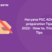 Haryana PSC ADO preparation Tips 2022- How to, Tricks, Tips