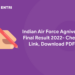 Indian Air Force Agniveer Final Result 2022