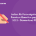 Indian Air Force Agniveer Previous Question papers 2022 - Download PDF