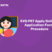 KVS PRT Apply Online - Application Form, Procedure