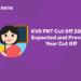 KVS PRT Cut Off 2022 - Expected and Previous Year Cut Off
