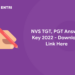 NVS TGT, PGT Answer Key 2022 - Download Link Here