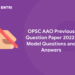 OPSC AAO Previous Question Paper 2022- Model Questions and Answers