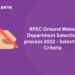 RPSC Ground Water Department Selection process 2022- Selection Criteria