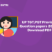 UP TGT,PGT Previous Question papers 2022 - Download PDF