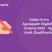 Indian Army Agneepath Eligibility Criteria 2022 - Age Limit, Qualification