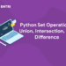 Python Set Operations: Union, Intersection, and Difference