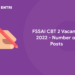 FSSAI CBT 2 Vacancy 2022 - Number of Posts