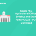Kerala PSC Agricultural Officer Syllabus and Exam Pattern 2022 - PDF Download