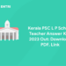 Kerala PSC L P School Teacher Answer Key 2023 Out: Download PDF, Link